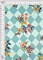 1 Yard Sage Light Argyle Floral DTY Knit Fabric Soft Stretch 58/60"Wide Ideal For Clothing